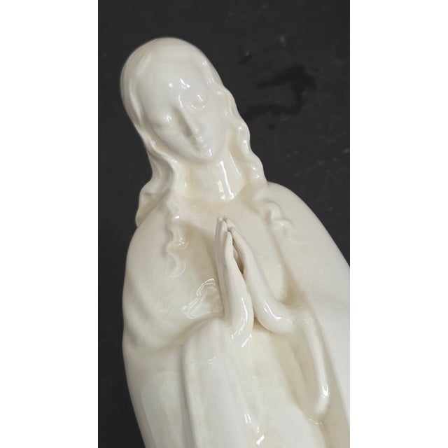 Ceramic 1950s Goebel Sacrart West German Porcelain Praying Madonna Figurine For Sale - Image 7 of 17