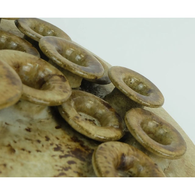 Brown Large West German Candleholder by Rudi Stahl, 1970s For Sale - Image 8 of 11