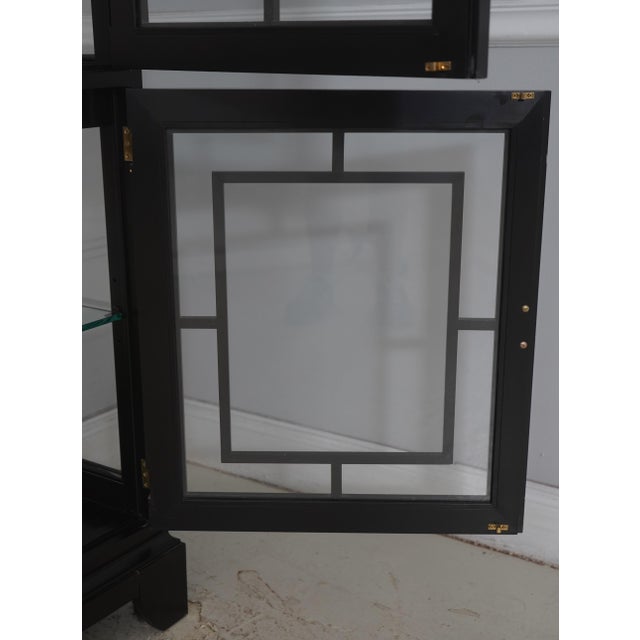 1990s Henkel Harris Model 227 Black Curio Cabinet For Sale - Image 5 of 18