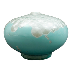 John Richard Powder Blue Mother of Pearl Porcelain Vessel Vase