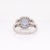 3.1ct Cornflower Blue Sapphire & Diamond Ring in 14k White Gold – Emerald 8×7mm, Size 6.75 For Sale In Columbus - Image 6 of 7
