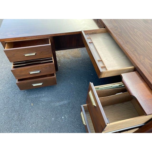 Jofco Vintage MidCentury Modern L Shape Desk With Return Chairish