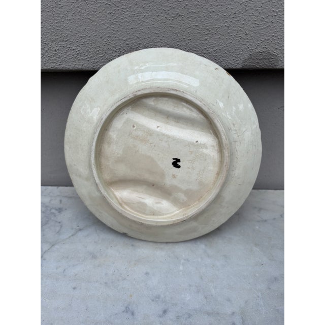 19th Century Onnaing French Majolica Asparagus Plate For Sale - Image 4 of 7