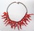 Vintage 1980s Signed Sharra Pagano Italy Silvertone Faux-Coral & Black Beaded Collar Necklace For Sale In Philadelphia - Image 6 of 7