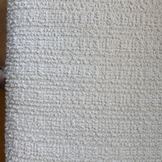 2020s White Boucle Swivel Chairs, 2 Pieces For Sale - Image 5 of 5