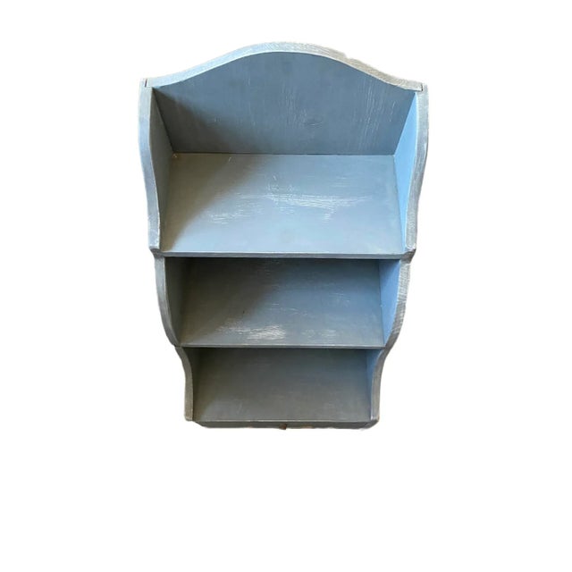 English Late 20th Century Blue Bookcase For Sale - Image 3 of 6