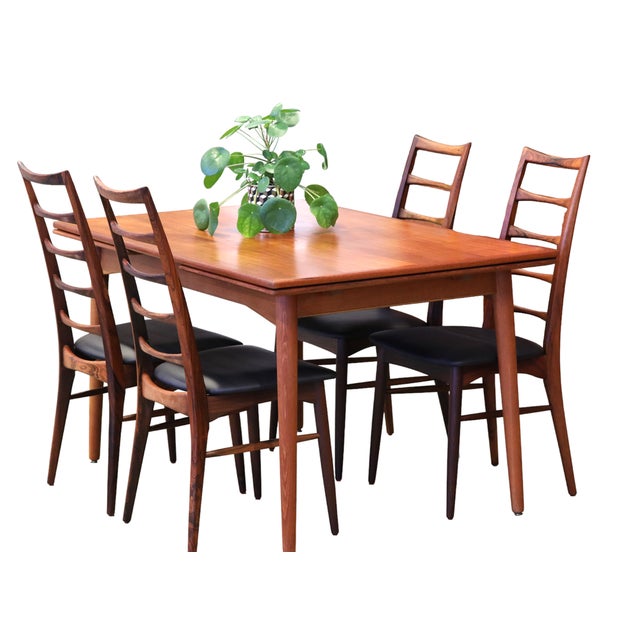 Niels Koefoed Chairs in Rosewood and Black Leather by Niels Koefoed for Koefoeds Møbelfabrik, 1960s, Set of 6 For Sale - Image 4 of 16