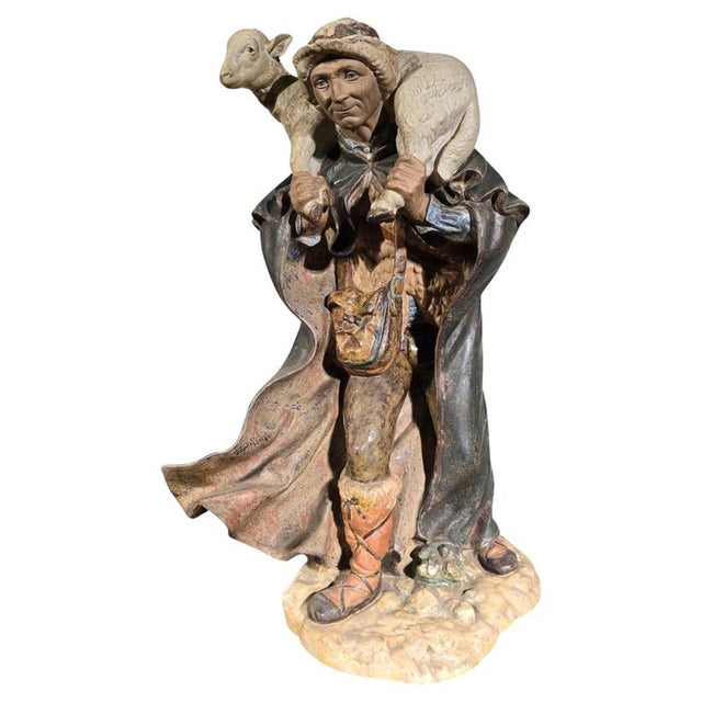 Large Sculpture of a Shepherd, 1950 For Sale - Image 15 of 15