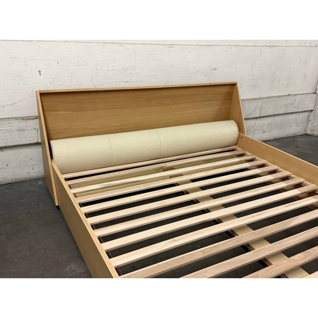 Eastern King Size Bespoke Verne White Oak Bed Frame For Sale - Image 12 of 12