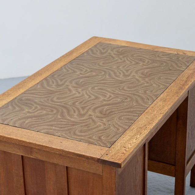 Brown Dutch Arts & Crafts Oak Desk, 1890s For Sale - Image 8 of 15