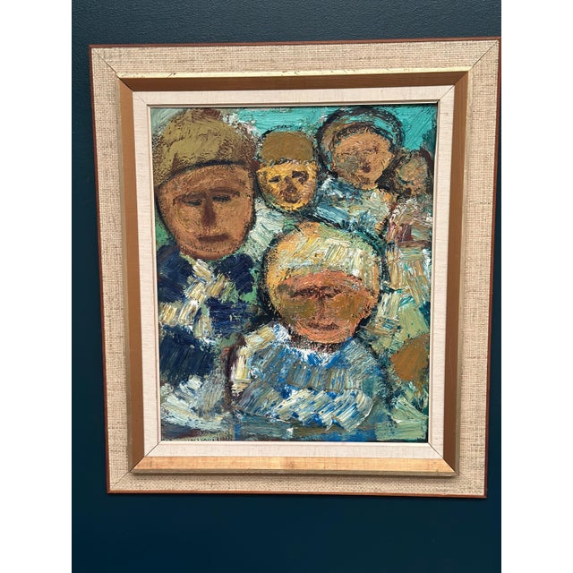 Gösta Falck, Sitting Child, 1960s, Oil on Canvas, Framed For Sale - Image 11 of 18