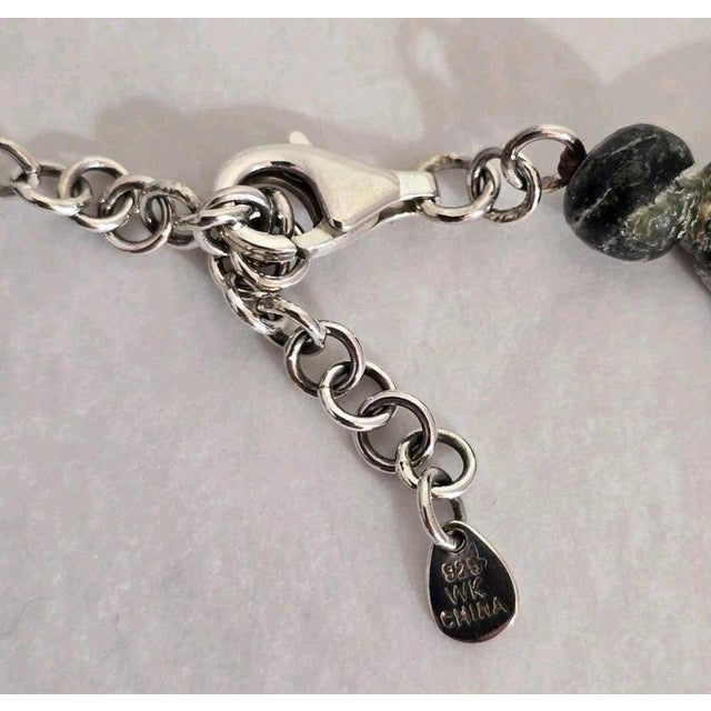Polished Banded Agate & Sterling Silver Jewellery Set, Set of 3 For Sale - Image 17 of 18