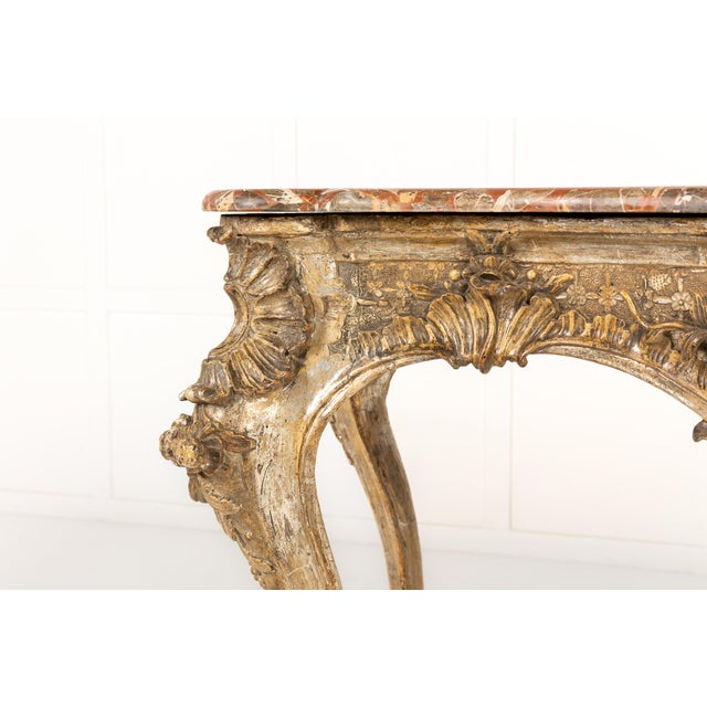 Antique Italian Silver Gilt Console Table, 1700s For Sale - Image 5 of 12