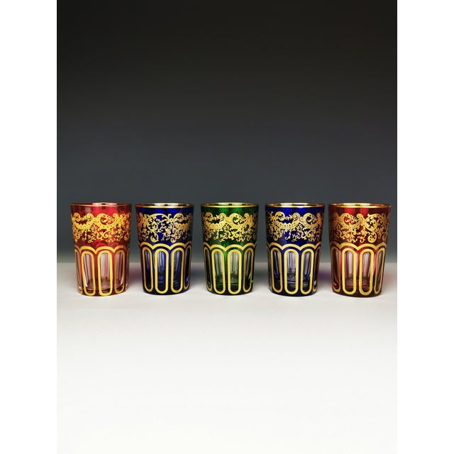 Glass Rabat 5 Tea Cups by Saint Louis, Set of 5 For Sale - Image 7 of 7