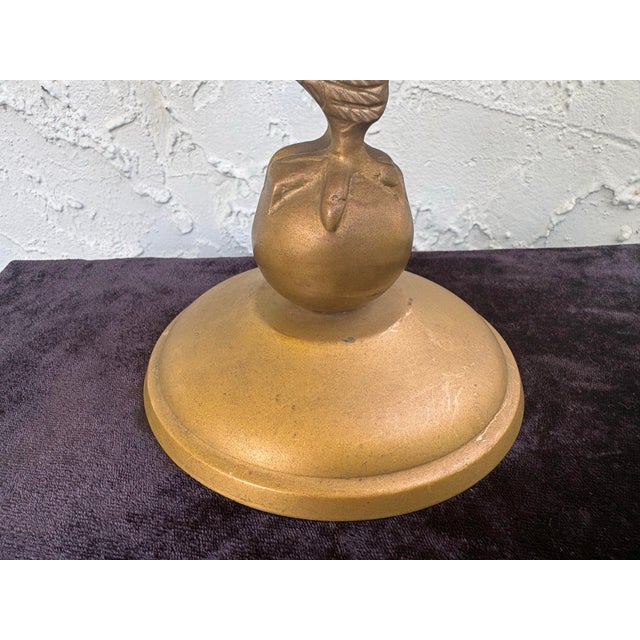 Vintage Taiwanese Cast Metal Eagle Sculptures on Globe Bases – Pair, 1970s For Sale - Image 9 of 10