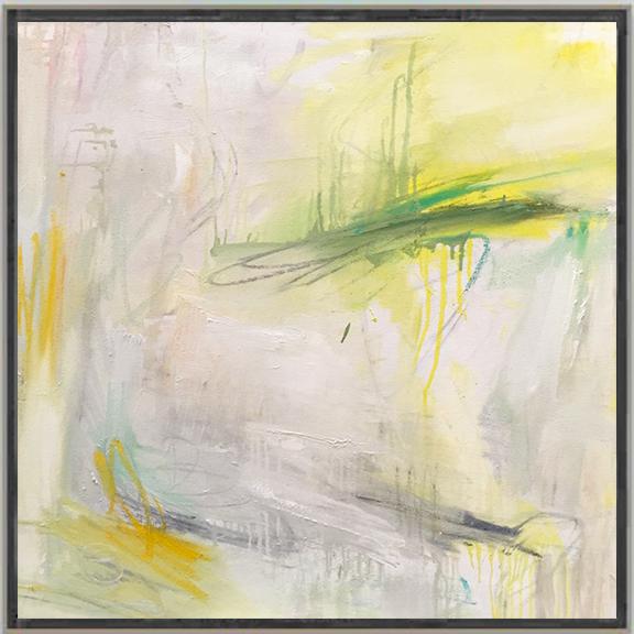 2010s "Morning Sun" by Trixie Pitts Abstract Oil Painting For Sale - Image 5 of 11