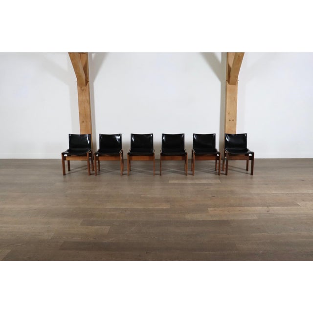 Monk Dining Chairs by Afra and Tobia Scarpa for Molteni, Italy, 1974, Set of 6 For Sale - Image 9 of 10