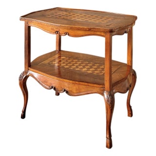 18th Century Louis XV Tiered Marquetry Table For Sale