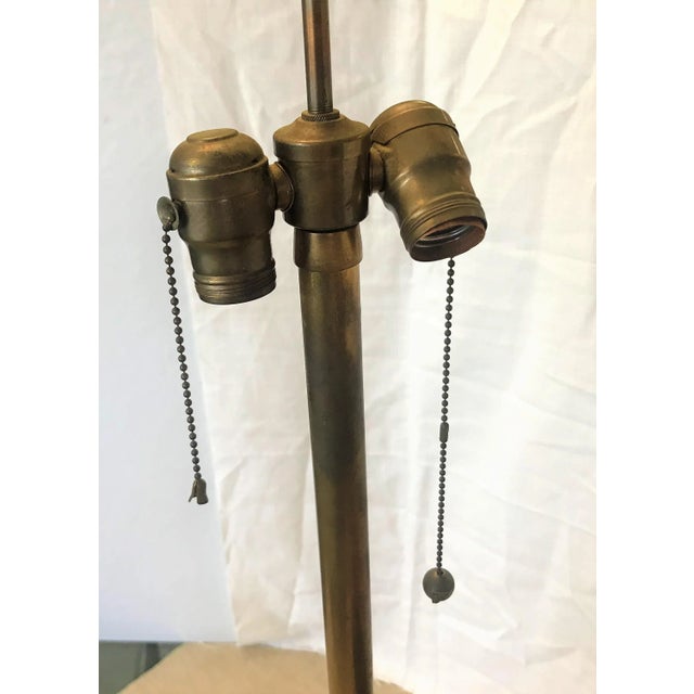 Mid Century Modern Bronze Owl Lamp by Marbro Lamp Co. With Original Shade For Sale In West Palm - Image 6 of 13