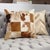 Pasargad Home Safari Checkered Brown Cowhide Pillow For Sale - Image 4 of 4