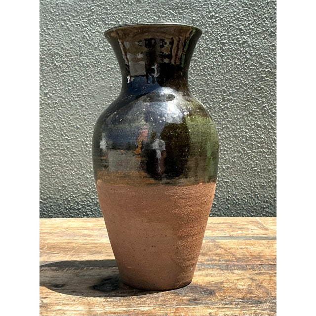 Vintage Original Studio Pottery Vase For Sale - Image 9 of 12
