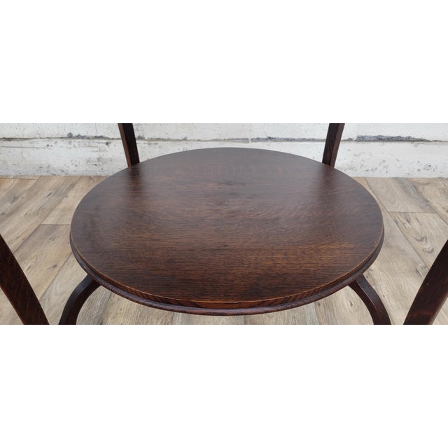 Antique Tiger Oak Two Tier Parlor Table Lamp Table Plant Table For Sale - Image 10 of 11