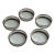 Mid-Century Silver-Plated Gallery Rim Glass Coasters – Set of Five For Sale