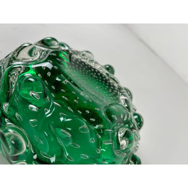 1970s Emerald Green Murano Glass Ashtray, 1970s For Sale - Image 5 of 12