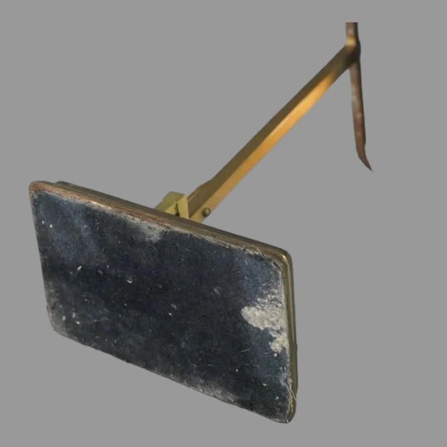 Antique Arts & Crafts Brass & Slag Glass Bankers Desk Table Lamp For Sale - Image 9 of 11