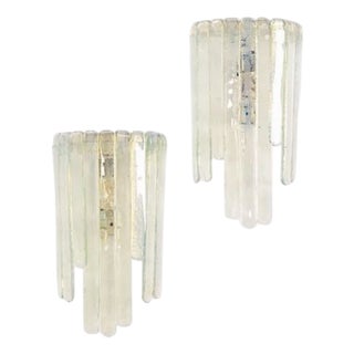 Large Waterfall WATAPMH2 Model Wall Lamps from Mazzega, 1970, Set of 2 For Sale