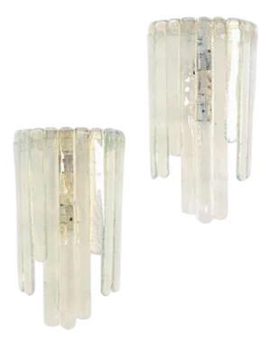 Large Waterfall WATAPMH2 Model Wall Lamps from Mazzega, 1970, Set of 2