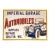 Antique Imperial Garage Embossed Tin Sign For Sale