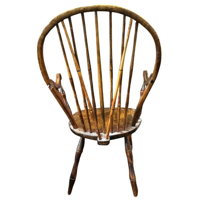 Antique Cherry Wood Windsor Chair - 19th Century For Sale - Image 4 of 4