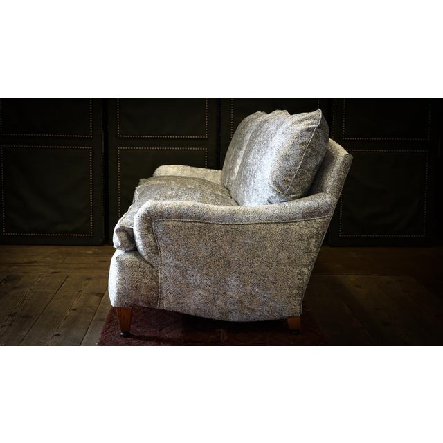Small Cushion Back 2-Seater Sofa in Velvet by George Smith, 2010s For Sale - Image 6 of 18