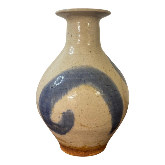 Vintage Mid Century 1960s American Studio Ceramic Vase - Signed For Sale