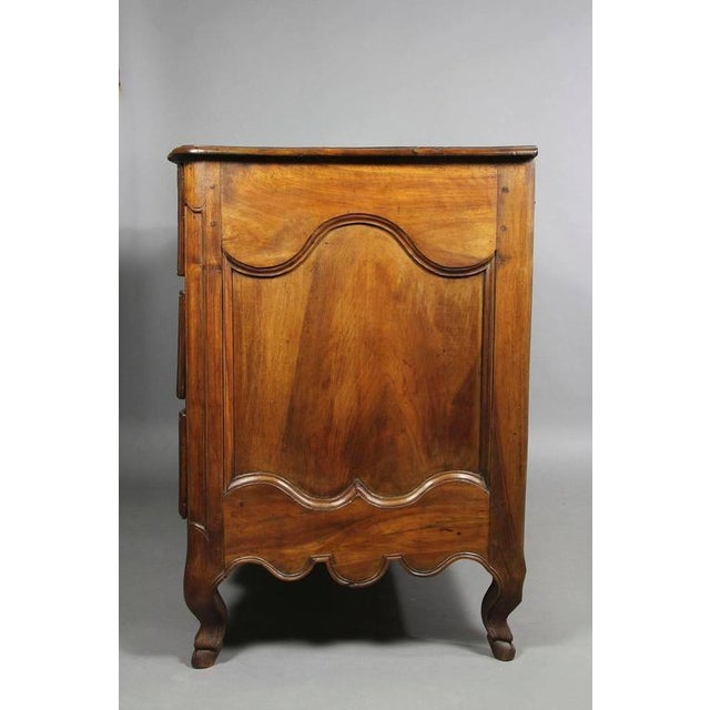 Wood Louis XV Provincial Walnut Commode For Sale - Image 7 of 10