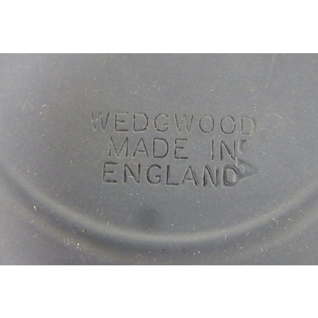 Ceramic Wedgwood Dark Blue Jasperware Small Trinket Tray Pin Dish Made in England 5001b For Sale - Image 7 of 11