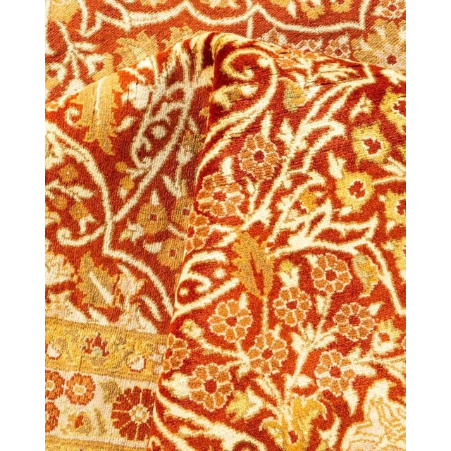 Textile Mogul, One-of-a-Kind Hand-Knotted Area Rug in Orange, 8' 1" x 10' 3" For Sale - Image 7 of 8