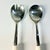 Mid 20th Century Boho Chic Gustavian Delft Style Salad Serving Utensils, Stainless Steel - Set of 2. For Sale - Image 4 of 9