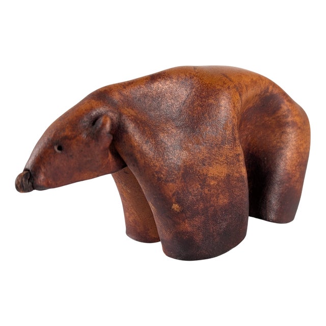 Vintage Leather Bear, Germany, 1960s For Sale
