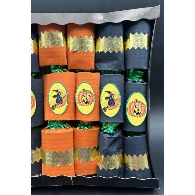 Vintage Celebration Party Crackers Halloween Crepe Paper Party Favors Set of 8 For Sale - Image 4 of 9