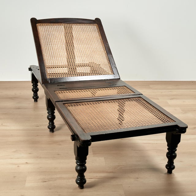 Antique British Colonial Caned Day Bed For Sale - Image 4 of 18