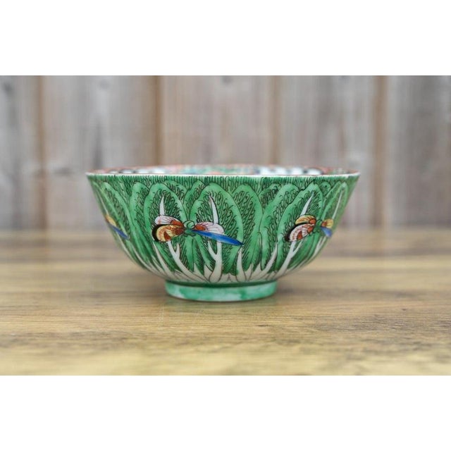 19th Century Late Qing Chinese Bok Choi Cabbage Porcelain Bowl For Sale - Image 4 of 6