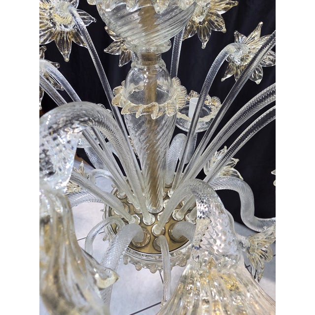 Murano Glass Floral Chandelier, 1980s For Sale - Image 12 of 15