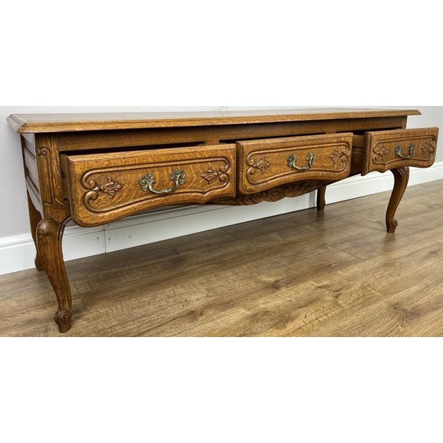 Wood Vintage French Louis Style Sideboard For Sale - Image 7 of 8