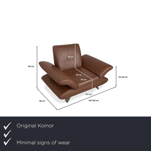 The Koinor Rossini armchair offers a luxurious seating solution for discerning individuals. Its supple brown genuine...