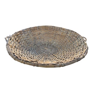 Extra Large Vintage Decorative Wall Basket For Sale