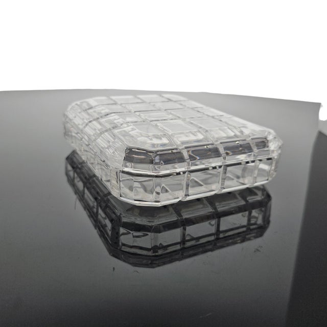 Glass Late 20th Century Arnolfo Di Cambio Geometric Crystal Lidded Box, Italy For Sale - Image 7 of 16