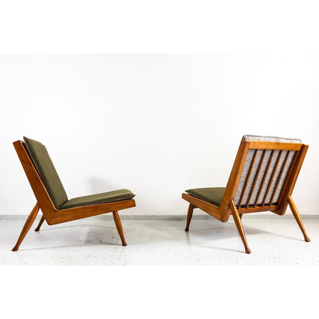 Wood Mid-Century Armchairs by Marian Grabinski for KFM, Poland, 1960s, Set of 2 For Sale - Image 7 of 18