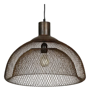 Industrial Bronze Wire Pendant Light